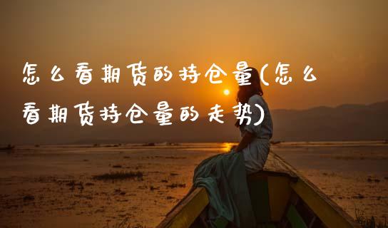 怎么看期货的持仓量(怎么看期货持仓量的走势)_https://www.zztgc.com_黄金期货_第1张