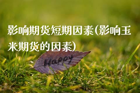 影响期货短期因素(影响玉米期货的因素)_https://www.zztgc.com_期货直播_第1张