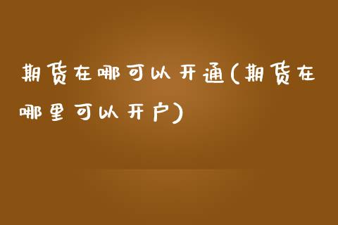 期货在哪可以开通(期货在哪里可以开户)_https://www.zztgc.com_期货直播_第1张