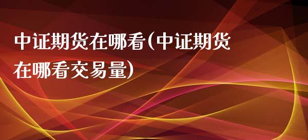 中证期货在哪看(中证期货在哪看交易量)_https://www.zztgc.com_原油期货_第1张