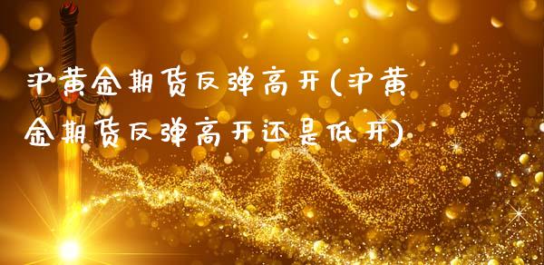 沪黄金期货反弹高开(沪黄金期货反弹高开还是低开)_https://www.zztgc.com_黄金期货_第1张