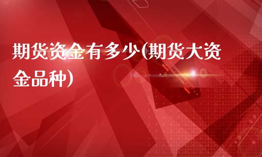 期货资金有多少(期货大资金品种)_https://www.zztgc.com_期货直播_第1张