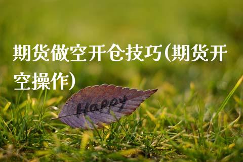 期货做空开仓技巧(期货开空操作)_https://www.zztgc.com_期货直播_第1张