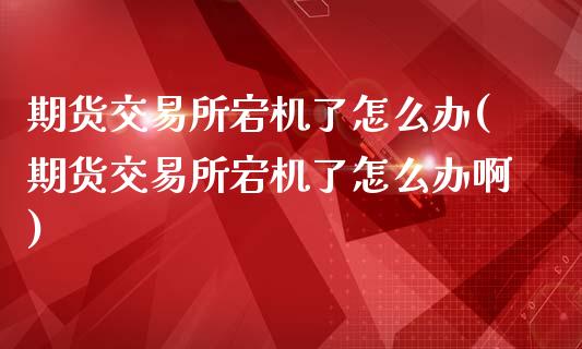 期货交易所宕机了怎么办(期货交易所宕机了怎么办啊)_https://www.zztgc.com_黄金期货_第1张