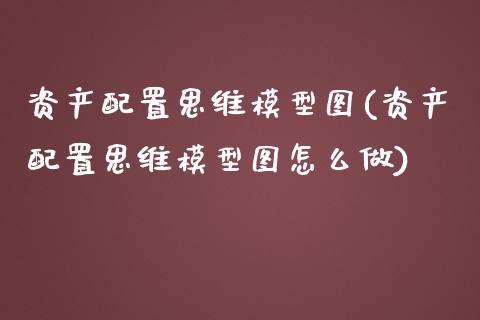资产配置思维模型图(资产配置思维模型图怎么做)_https://www.zztgc.com_黄金期货_第1张