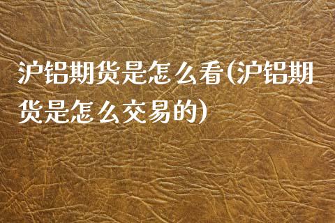 沪铝期货是怎么看(沪铝期货是怎么交易的)_https://www.zztgc.com_期货入门_第1张