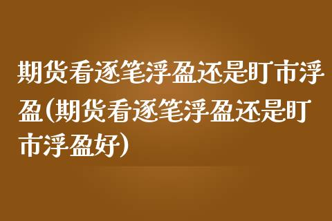 期货看逐笔浮盈还是盯市浮盈(期货看逐笔浮盈还是盯市浮盈好)_期货入门_第1张_珍投期货网 期货看逐笔浮盈还是盯市浮盈(期货看逐笔浮盈还是盯市浮盈好)_https://www.zztgc.com_期货入门_第1张