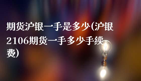 期货沪银一手是多少(沪银2106期货一手多少手续费)_https://www.zztgc.com_期货入门_第1张
