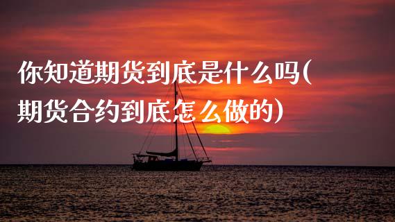 你知道期货到底是什么吗(期货合约到底怎么做的)_https://www.zztgc.com_期货入门_第1张
