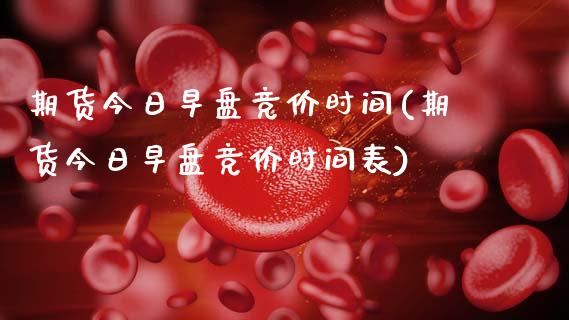 期货今日早盘竞价时间(期货今日早盘竞价时间表)_https://www.zztgc.com_期货行情_第1张