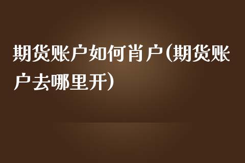 期货账户如何肖户(期货账户去哪里开)_https://www.zztgc.com_期货行情_第1张