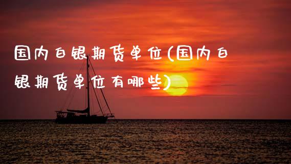 国内白银期货单位(国内白银期货单位有哪些)_https://www.zztgc.com_原油期货_第1张