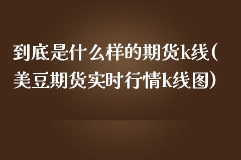 到底是什么样的期货k线(美豆期货实时行情k线图)_https://www.zztgc.com_黄金期货_第1张