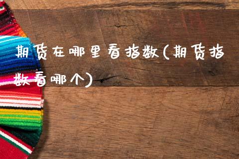 期货在哪里看指数(期货指数看哪个)_https://www.zztgc.com_原油期货_第1张