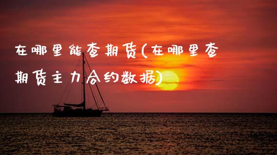 在哪里能查期货(在哪里查期货主力合约数据)_https://www.zztgc.com_原油期货_第1张