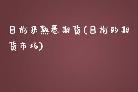 目前来熟悉期货(目前的期货市场)_https://www.zztgc.com_期货入门_第1张