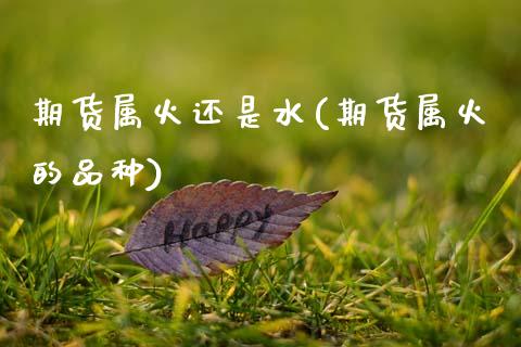期货属火还是水(期货属火的品种)_https://www.zztgc.com_原油期货_第1张
