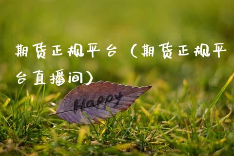 期货正规平台（期货正规平台直播间）_https://www.zztgc.com_期货入门_第1张