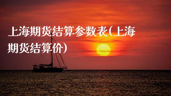 上海期货结算参数表(上海期货结算价)_https://www.zztgc.com_原油期货_第1张