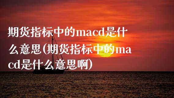 期货指标中的macd是什么意思(期货指标中的macd是什么意思啊)_https://www.zztgc.com_期货直播_第1张