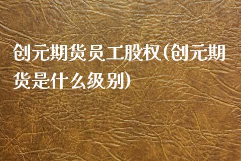 创元期货员工股权(创元期货是什么级别)_https://www.zztgc.com_原油期货_第1张