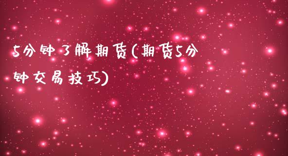 5分钟了解期货(期货5分钟交易技巧)_https://www.zztgc.com_黄金期货_第1张