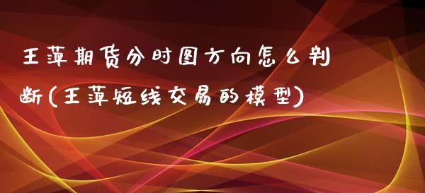 王萍期货分时图方向怎么判断(王萍短线交易的模型)_https://www.zztgc.com_黄金期货_第1张