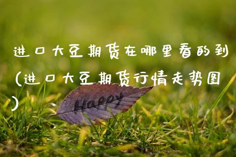 进口大豆期货在哪里看的到(进口大豆期货行情走势图)_https://www.zztgc.com_期货入门_第1张