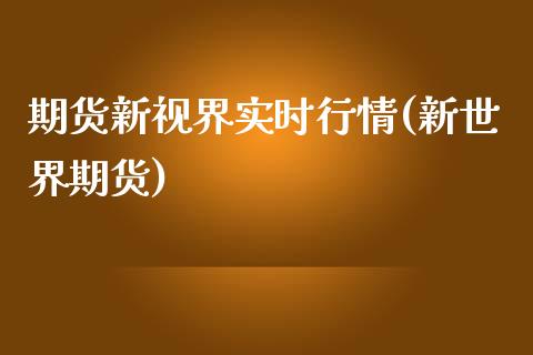 期货新视界实时行情(新世界期货)_https://www.zztgc.com_期货行情_第1张