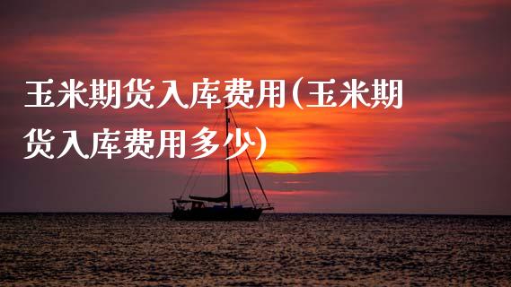 玉米期货入库费用(玉米期货入库费用多少)_https://www.zztgc.com_原油期货_第1张