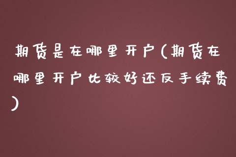 期货是在哪里开户(期货在哪里开户比较好还反手续费)_https://www.zztgc.com_期货入门_第1张