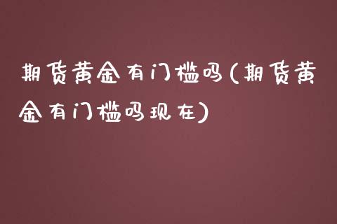 期货黄金有门槛吗(期货黄金有门槛吗现在)_https://www.zztgc.com_期货行情_第1张