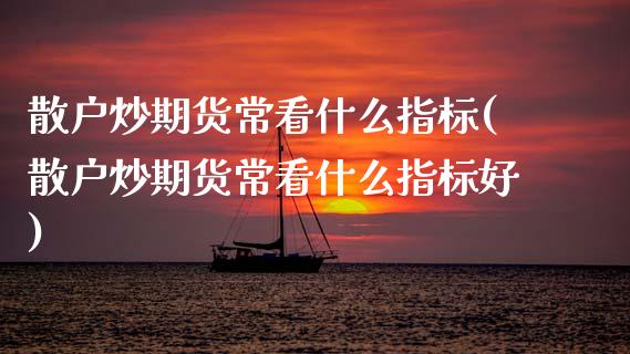 散户炒期货常看什么指标(散户炒期货常看什么指标好)_https://www.zztgc.com_期货入门_第1张