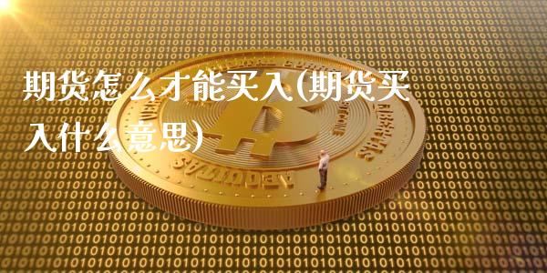 期货怎么才能买入(期货买入什么意思)_https://www.zztgc.com_黄金期货_第1张