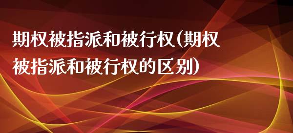 期权被指派和被行权(期权被指派和被行权的区别)_https://www.zztgc.com_期货开户_第1张