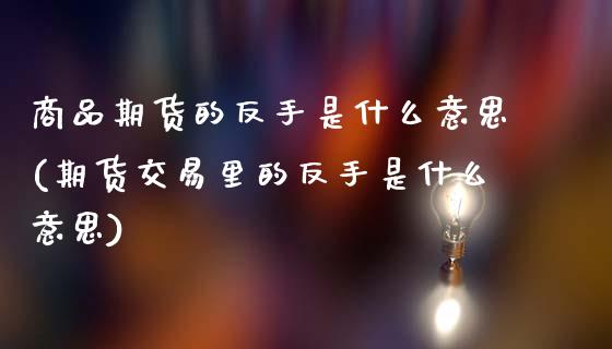 商品期货的反手是什么意思(期货交易里的反手是什么意思)_https://www.zztgc.com_黄金期货_第1张