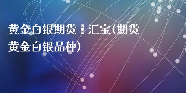 黄金白银期货鑫汇宝(期货黄金白银品种)_https://www.zztgc.com_期货行情_第1张