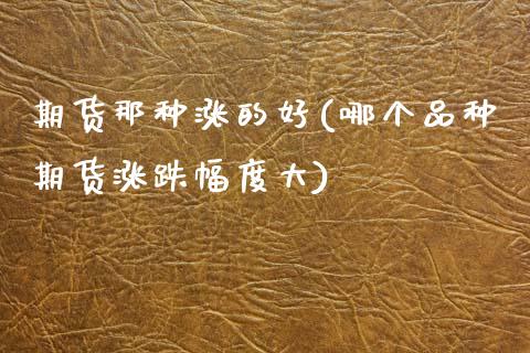 期货那种涨的好(哪个品种期货涨跌幅度大)_https://www.zztgc.com_期货开户_第1张