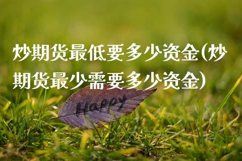 炒期货最低要多少资金(炒期货最少需要多少资金)_https://www.zztgc.com_期货开户_第1张