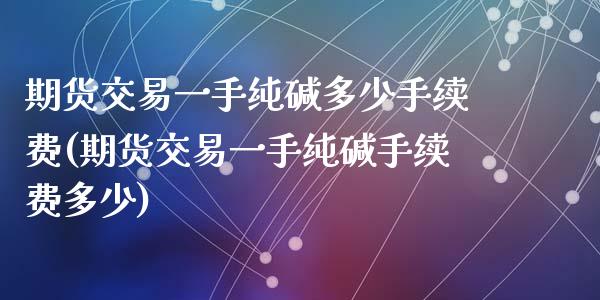 期货交易一手纯碱多少手续费(期货交易一手纯碱手续费多少)_https://www.zztgc.com_期货直播_第1张