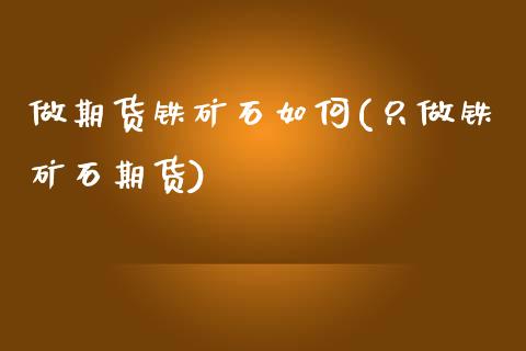 做期货铁矿石如何(只做铁矿石期货)_https://www.zztgc.com_黄金期货_第1张