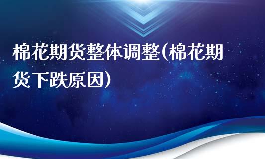 棉花期货整体调整(棉花期货下跌原因)_https://www.zztgc.com_期货行情_第1张
