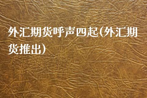 外汇期货呼声四起(外汇期货推出)_https://www.zztgc.com_黄金期货_第1张