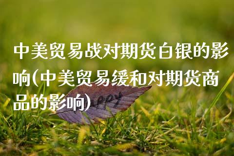 中美贸易战对期货白银的影响(中美贸易缓和对期货商品的影响)_https://www.zztgc.com_黄金期货_第1张