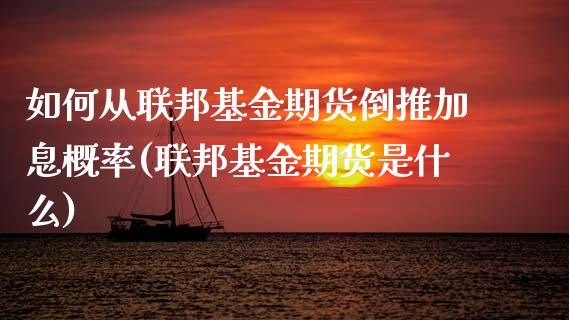 如何从联邦基金期货倒推加息概率(联邦基金期货是什么)_https://www.zztgc.com_期货行情_第1张