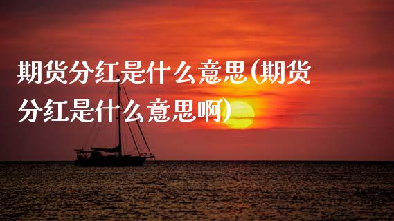 期货分红是什么意思(期货分红是什么意思啊)_https://www.zztgc.com_期货入门_第1张