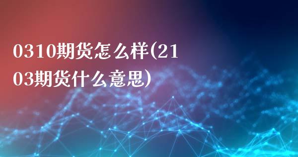 0310期货怎么样(2103期货什么意思)_https://www.zztgc.com_期货行情_第1张
