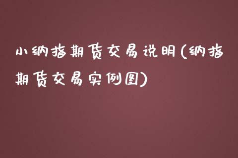 小纳指期货交易说明(纳指期货交易实例图)_https://www.zztgc.com_期货入门_第1张