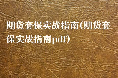 期货套保实战指南(期货套保实战指南pdf)_https://www.zztgc.com_期货行情_第1张