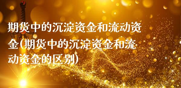 期货中的沉淀资金和流动资金(期货中的沉淀资金和流动资金的区别)_https://www.zztgc.com_黄金期货_第1张